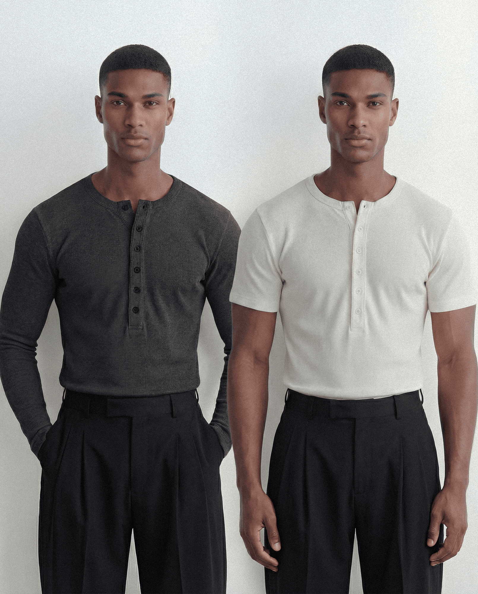 PACK 2 CAMISETA HENLEY CONCRETE (Manga Larga & Corta)