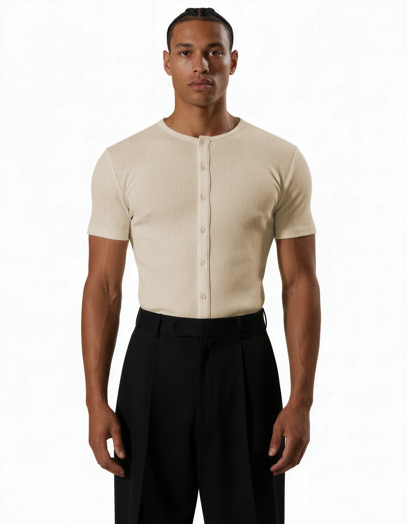 CAMISETA HENLEY RIVET MC