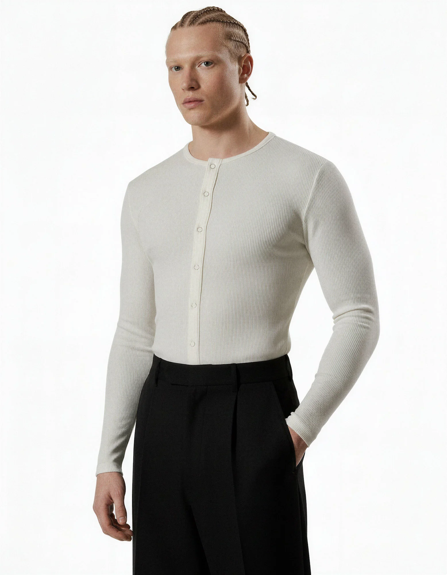 CAMISETA HENLEY RIVET ML