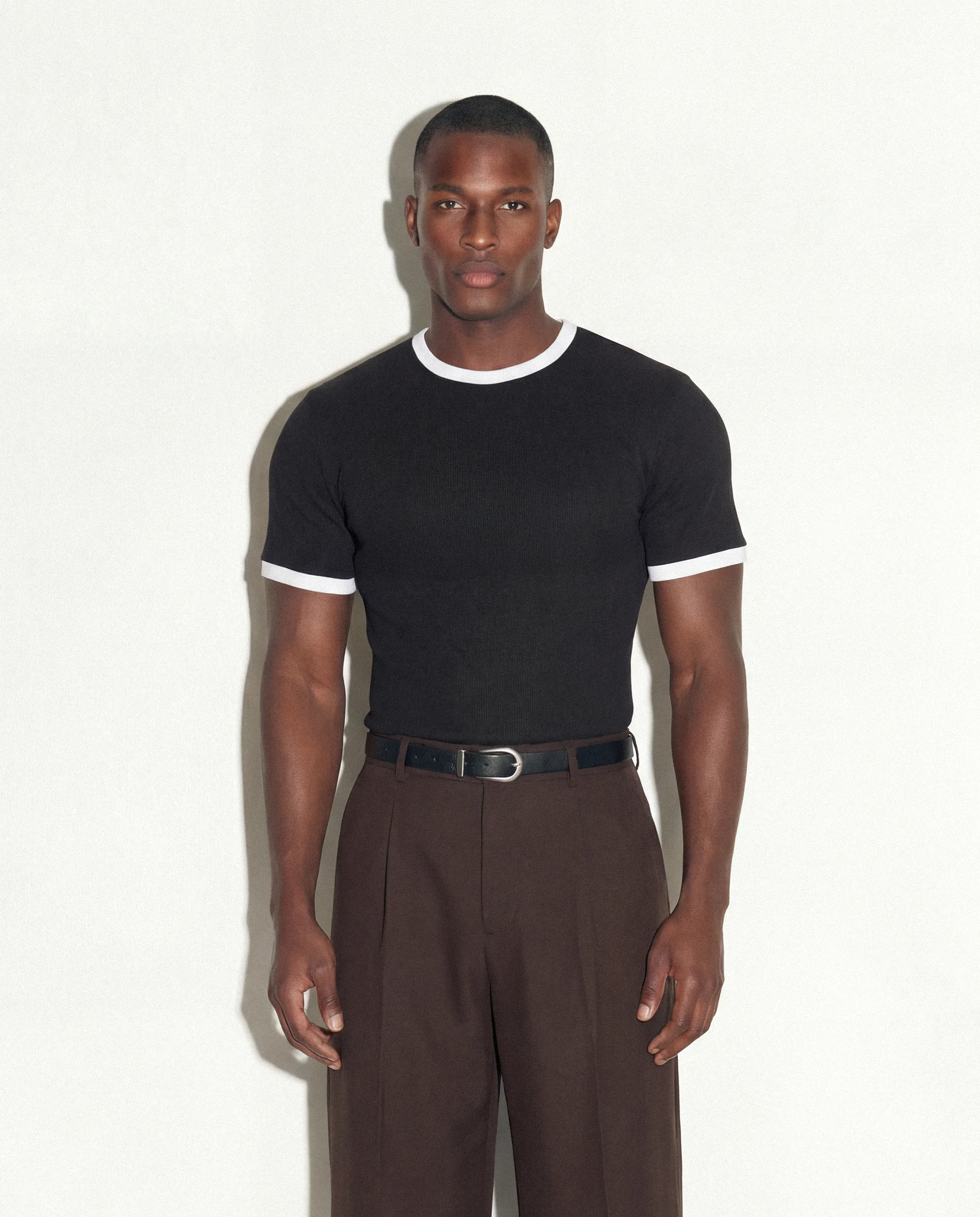 CAMISETA RINGER RIB TEE B&W